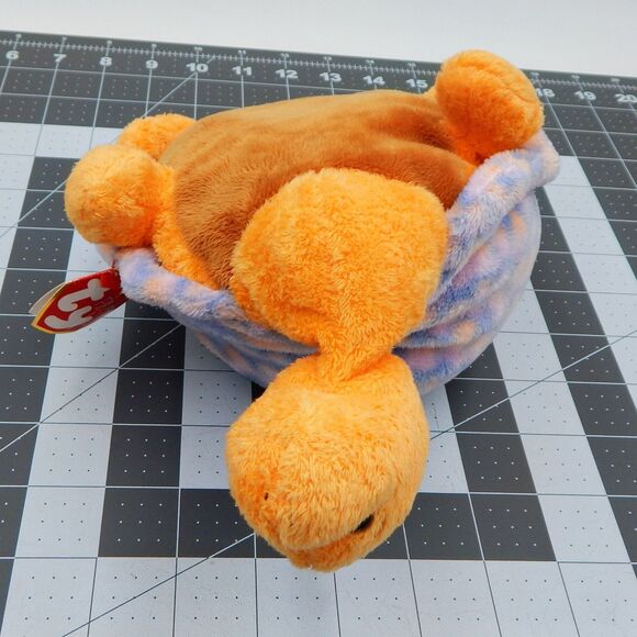 TY Pluffies Cruiser The Turtle Plush Pastel Orange 10 Inch Stuffed Animal Toy - Picture 11 of 12